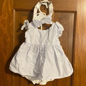 Baby dress with underwear and headband